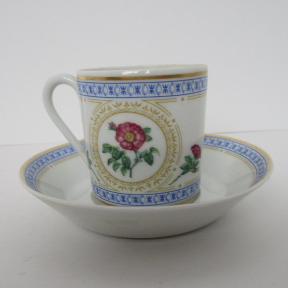 vintage Limoges Empress Josephine Demitasse Collection - BLUE